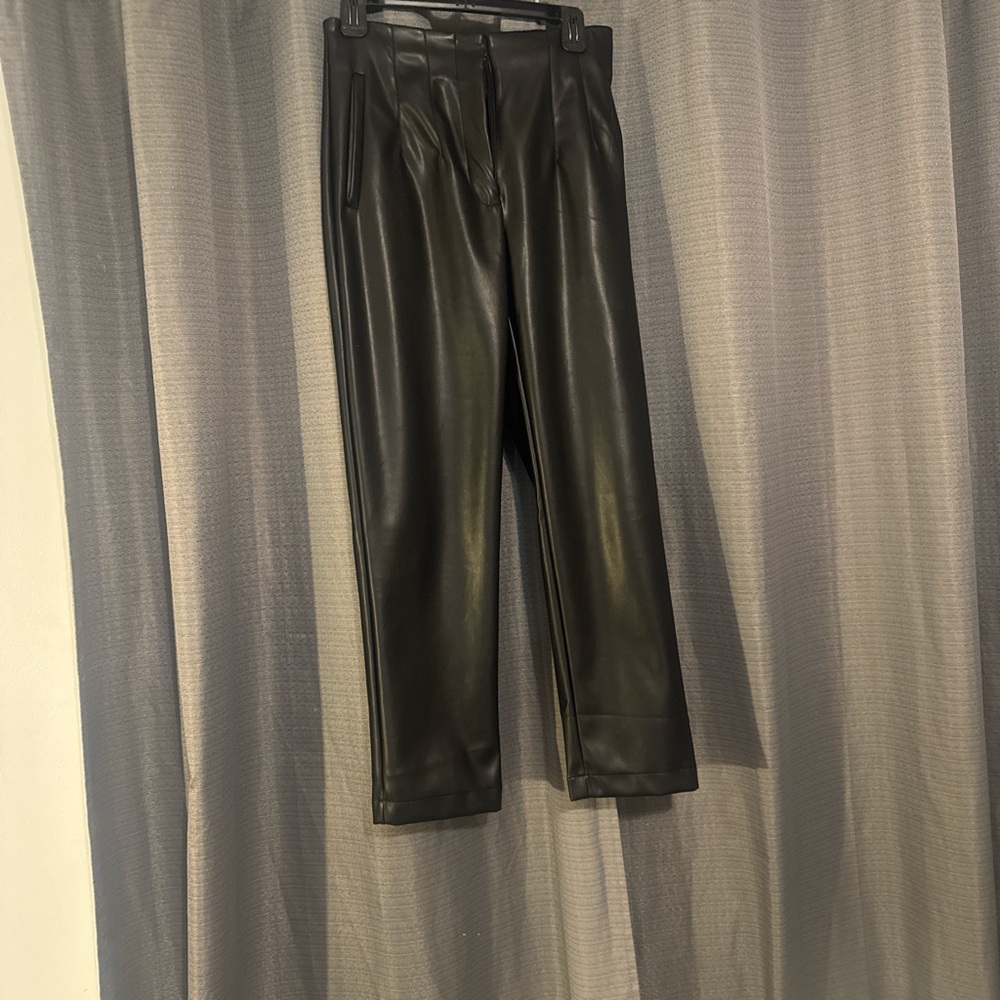Laundry By Shelli Segal Black Faux Leather Men’s Trousers